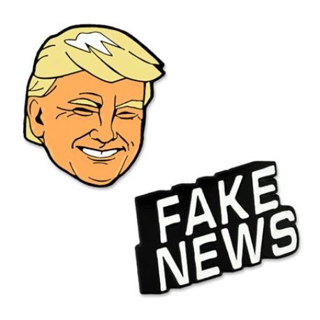     Trump Fake News 2 Pin Set