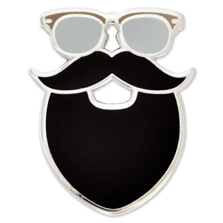     Mustache and Beard Pin