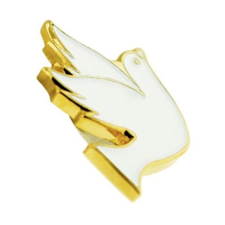     White Dove Pin Magnetic Back