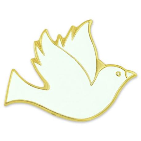     White Dove Pin Magnetic Back