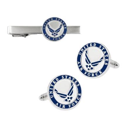     U.S. Air Force Tie Clip and Cufflinks Set