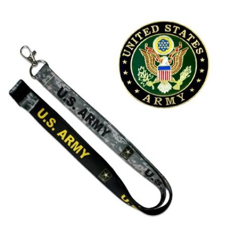     U.S. Army Pin and Lanyard Set