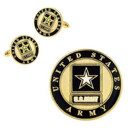     U.S. Army Cufflinks and Pin Set