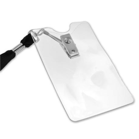     Small Vertical Badge Holder with Clip