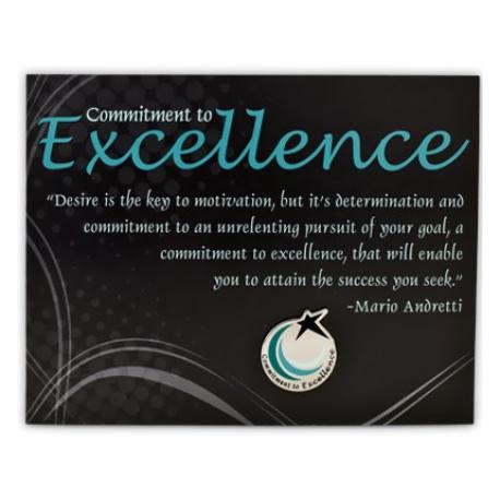     Commitment to Excellence Card and Pin