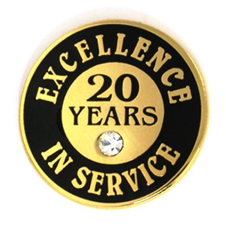     Excellence In Service Pin - 20 years