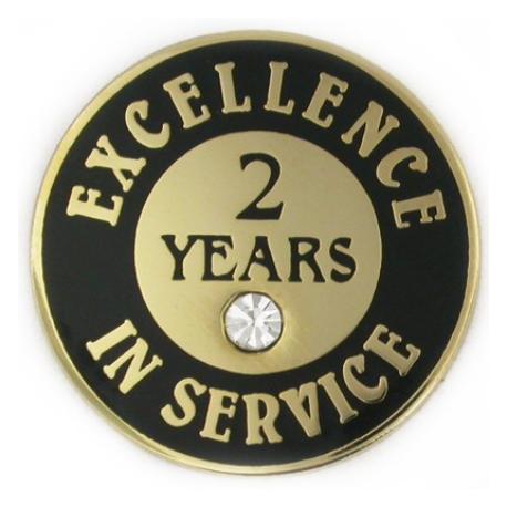     Excellence In Service Pin - 2 Years