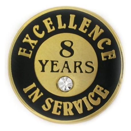     Excellence In Service Pin - 8 Years