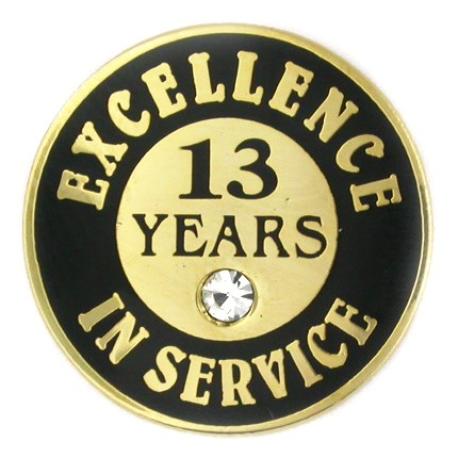     Excellence In Service Pin - 13 Years